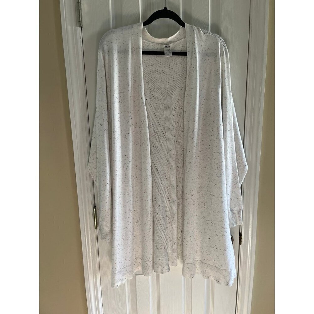 Isela Cardigan White Colorful Specks